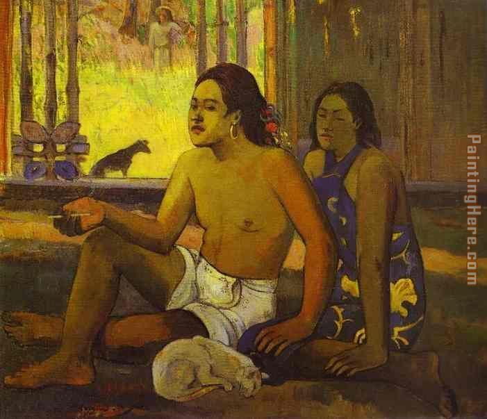 Not Working painting - Paul Gauguin Not Working art painting
